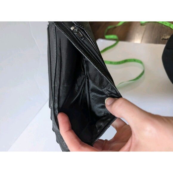 TAKIF Leather Industry Black Genuine Leather Slim Trifold 7" Wallet - Picture 9 of 9